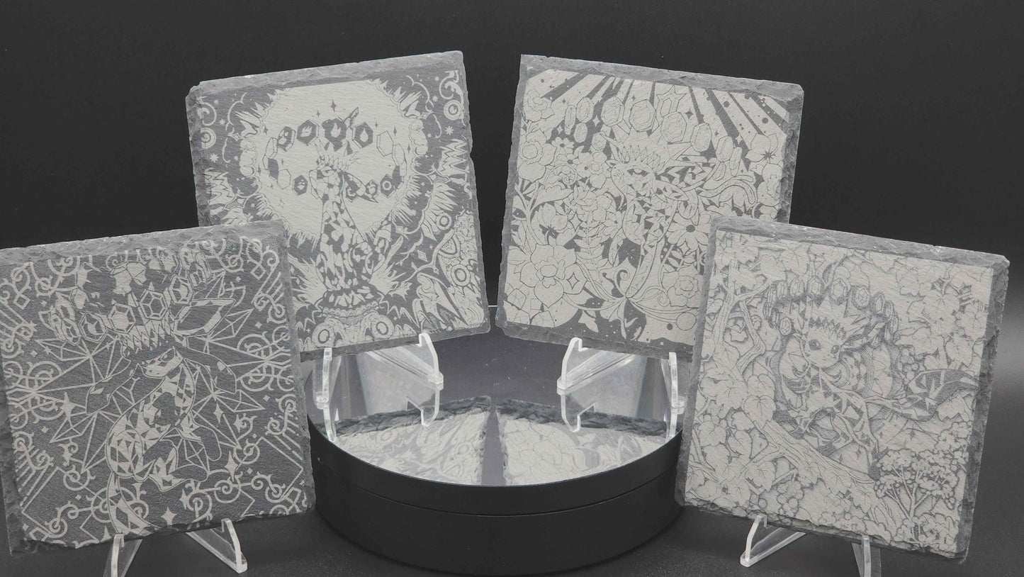 Pokémon Eeveelutions Slate Coaster Set